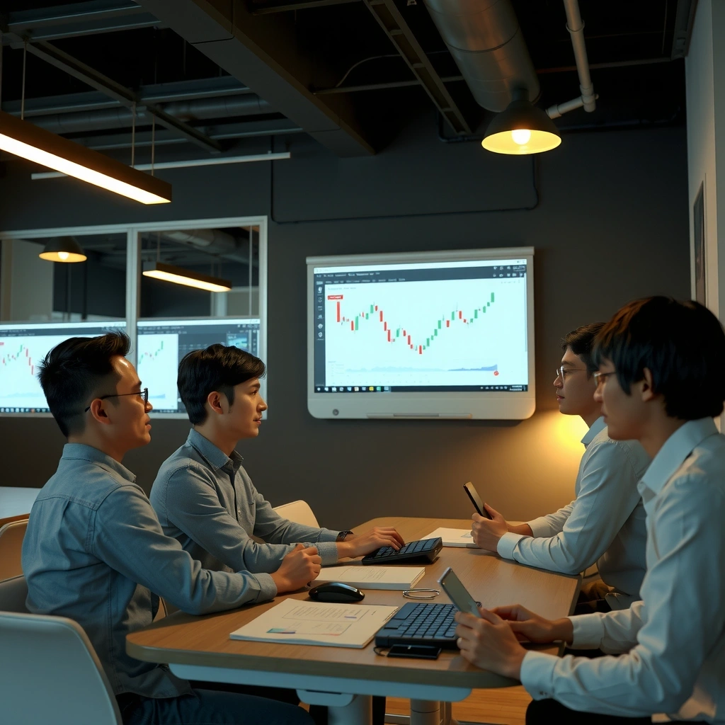 Company founding team in Seoul office